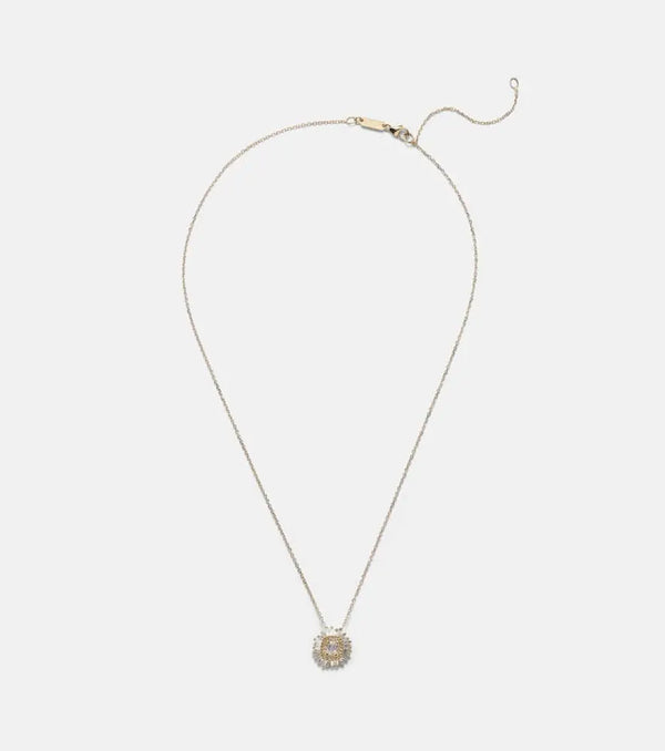 Suzanne Kalan 18kt gold pendant necklace with diamonds