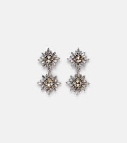 Suzanne Kalan 18kt white gold drop earrings with diamonds