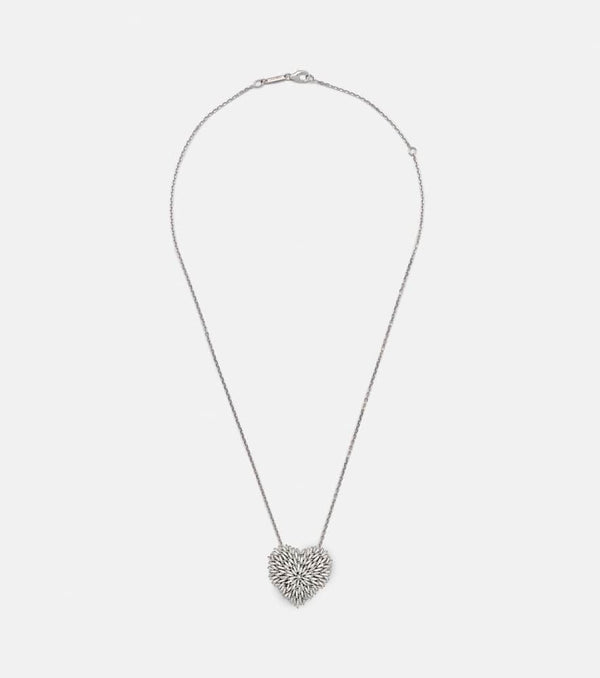 Suzanne Kalan 18kt white gold pendant necklace with diamonds