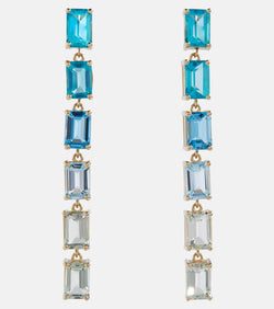 Suzanne Kalan Dawn 14kt yellow gold earrings with topaz