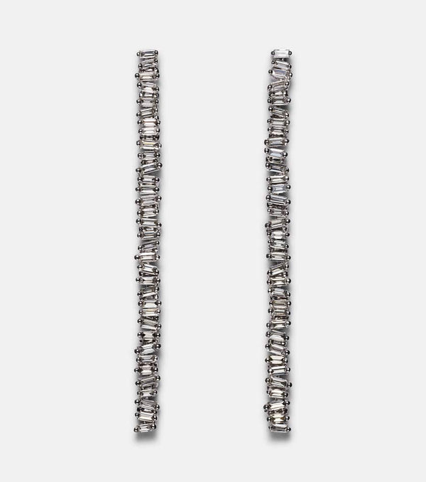 Suzanne Kalan Savannah Milli 18kt white gold earrings with diamonds