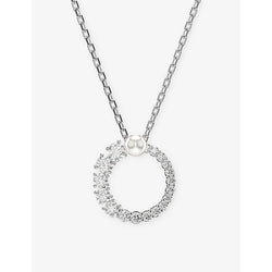 Womens Swarovski Matrix rhodium-plated and crystal pendant necklace