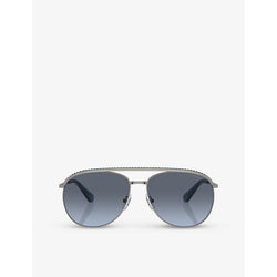 Swarovski SK7005 aviator-frame gem-embellished metal sunglasses | LYBSTORE