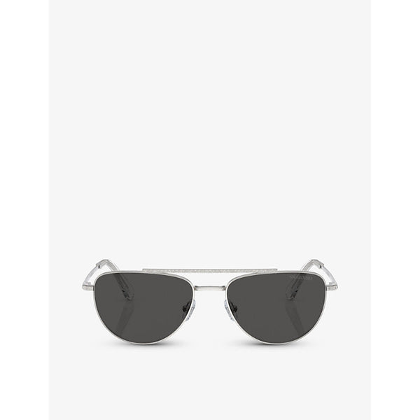 Swarovski SK7007 aviator-frame metal sunglasses | LYBSTORE