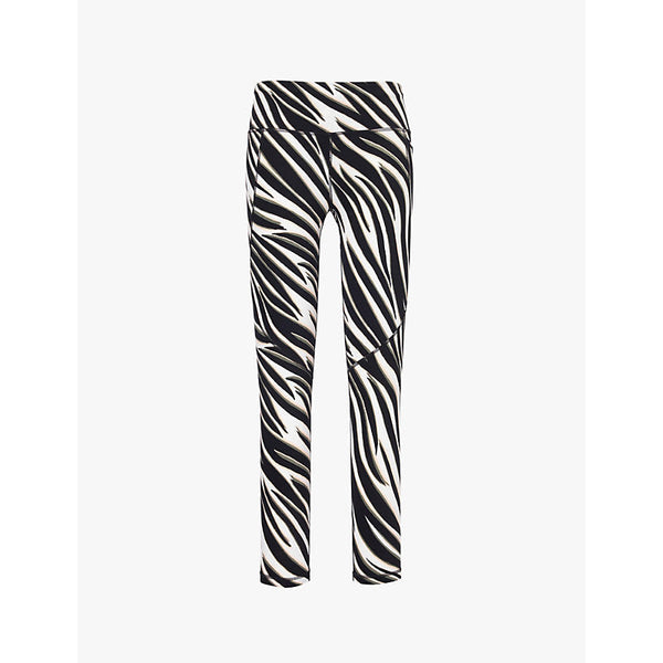 Womens Sweaty Betty Power zebra-print high-rise stretch-woven leggings