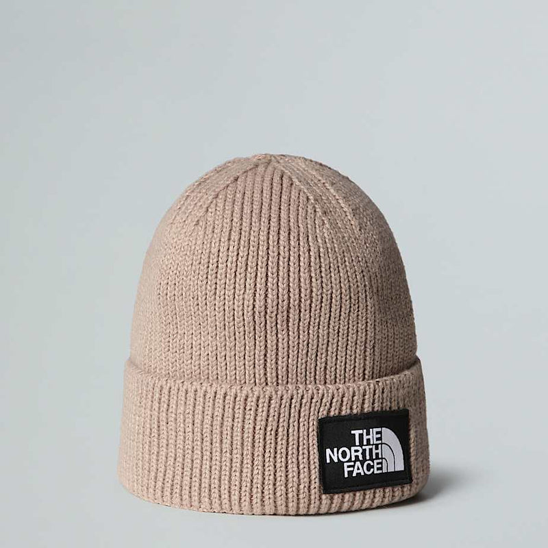 The North Face Tnf Logo Box Cuffed Beanie Mushroom Grey male