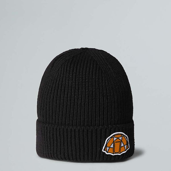 The North Face Tnf Logo Box Cuffed Beanie Tnf Black-icon Patch male