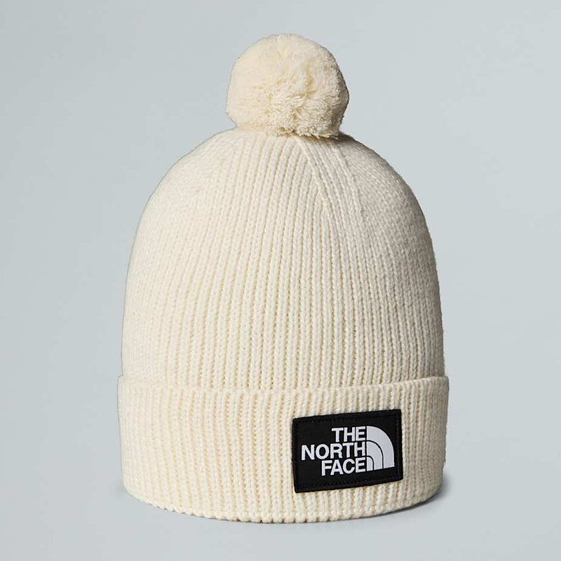 The North Face Tnf Logo Box Pom Beanie White Dune male