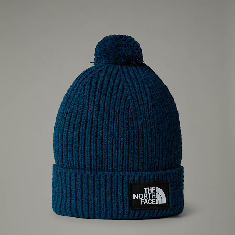The North Face Tnf Logo Box Pom Beanie Midnight Petrol male