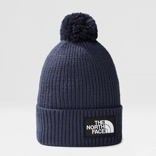 The North Face Tnf Logo Box Pom Beanie Summit Navy One Size male | LYBSTORE