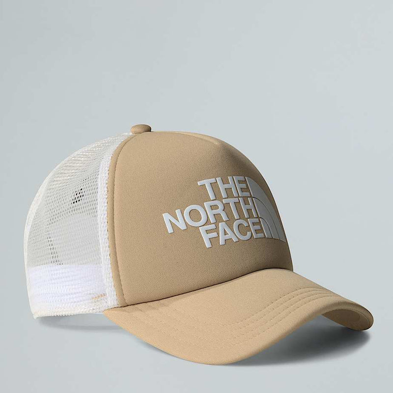 The North Face Tnf Logo Trucker Cap Khaki Stone-tnf White male