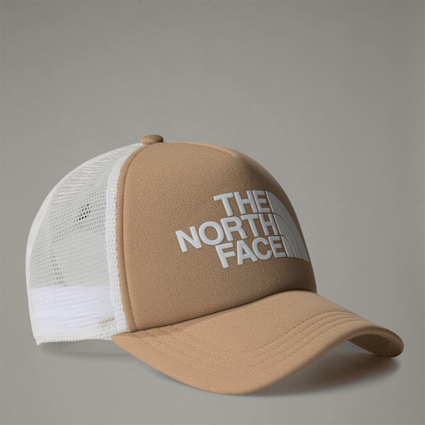 The North Face Tnf Logo Trucker Cap Khaki Stone-tnf White