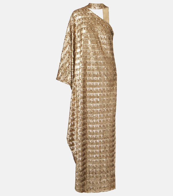 Taller Marmo Gilded Ubud scarf-detail sequined gown