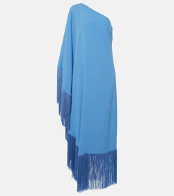 Taller Marmo Spritz fringed crêpe cady gown