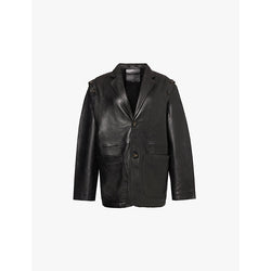 Womens Telfar Convertible oversized leather blazer