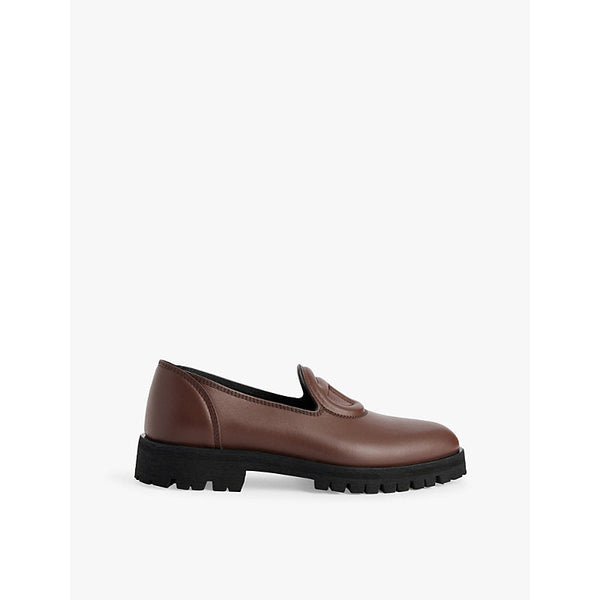 Womens Telfar Logo leather loafers