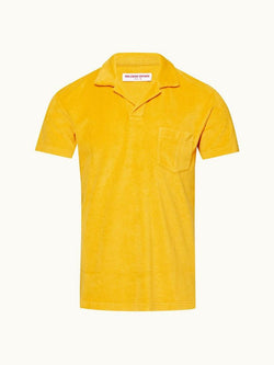 Terry Towelling - Mango Tailored Fit Organic Cotton Towelling Resort Polo Shirt