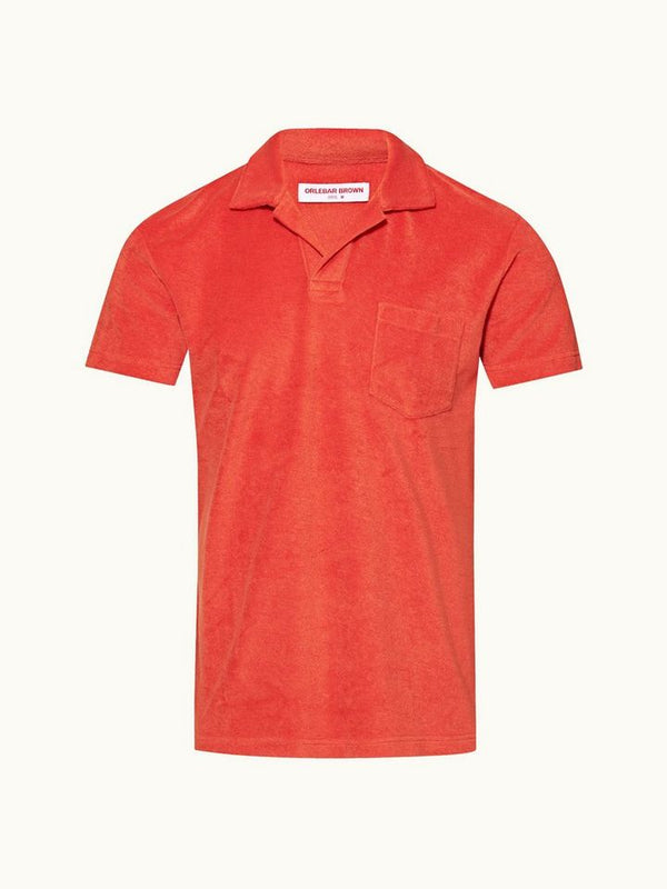 Terry Towelling - Firestone Tailored Fit Organic Cotton Towelling Resort Polo Shirt