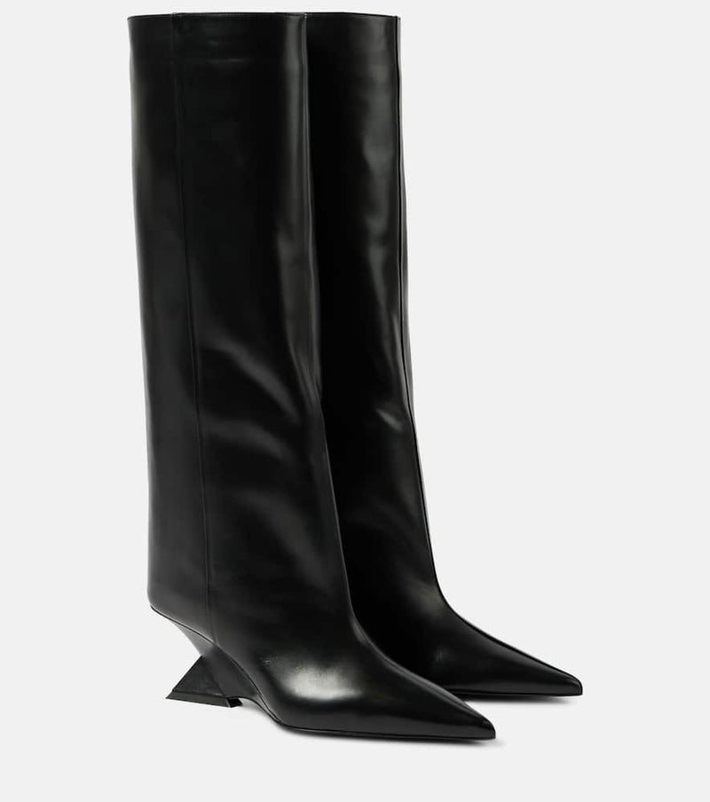 The Attico Cheope leather knee-high boots