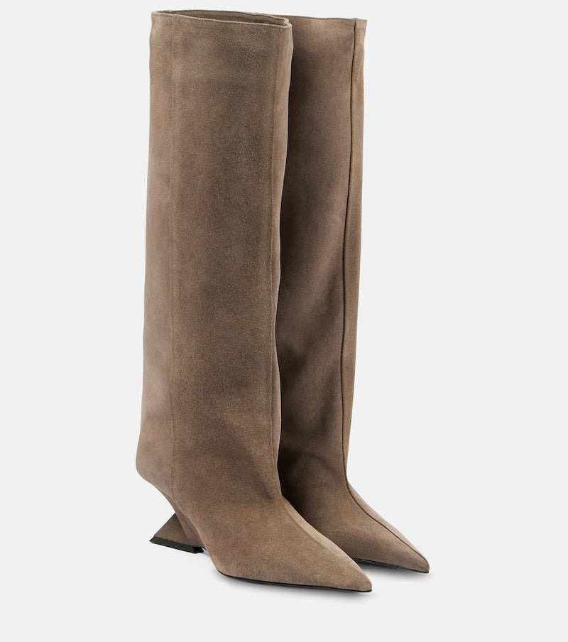 The Attico Cheope suede knee-high boots