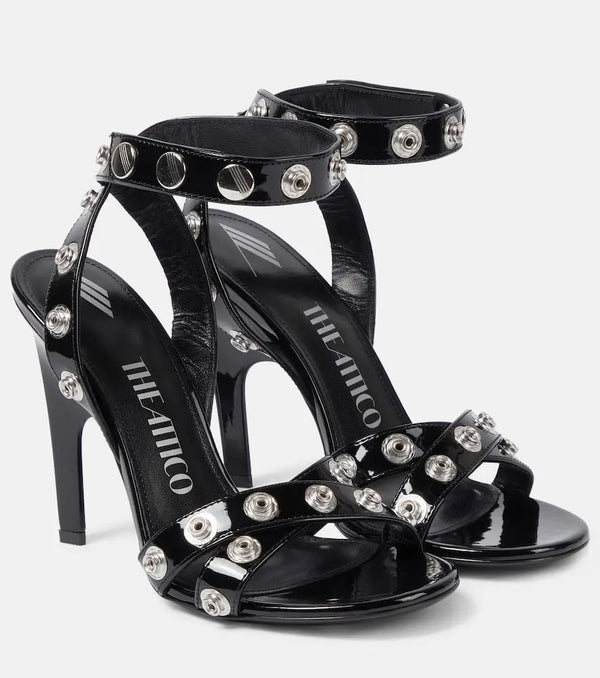 The Attico Cosmo embellished patent sandals | LYBSTORE