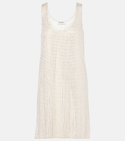 The Attico Crystal-embellished jersey minidress