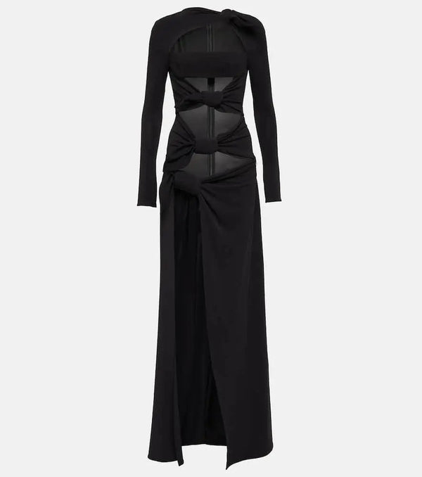 The Attico Cutout crêpe gown