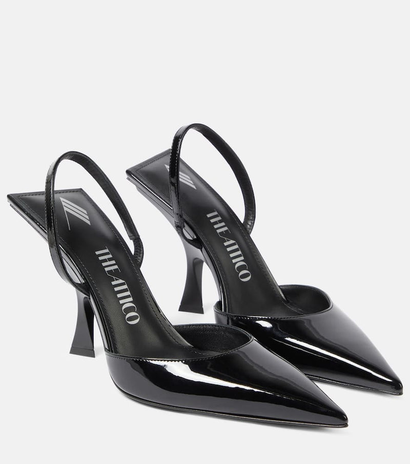 The Attico Ester faux leather slingback pumps