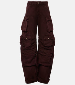 The Attico Fern faded cargo barrel-leg jeans