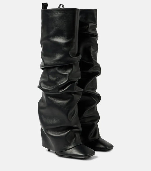 The Attico Rea leather knee-high boots | LYBSTORE