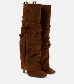 The Attico Rea suede knee-high boots