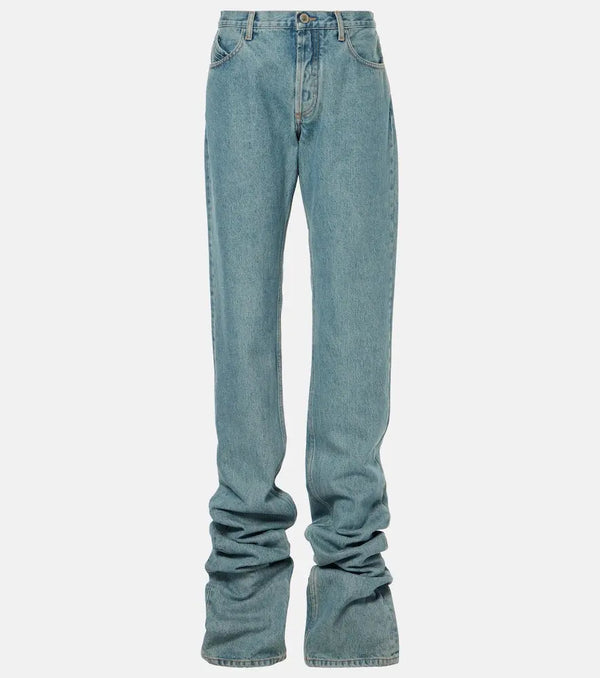 The Attico Ruched straight jeans | LYBSTORE