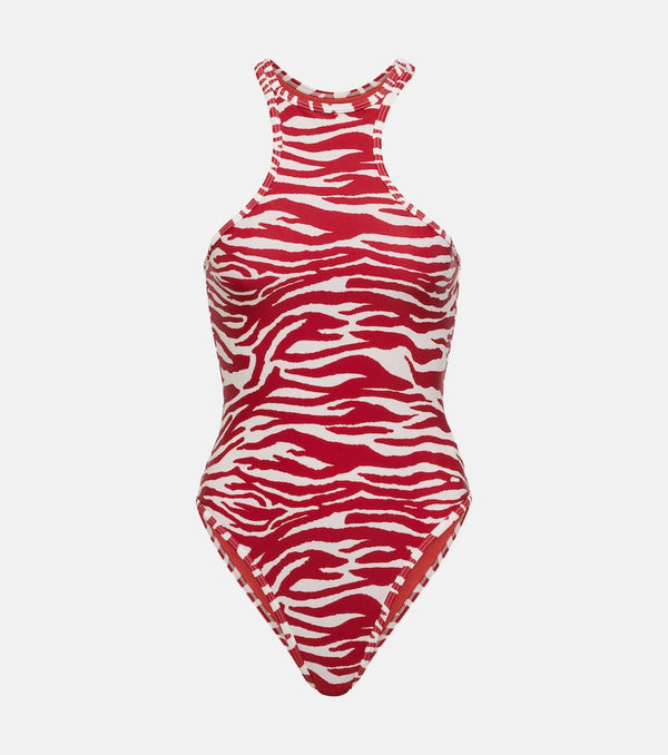 The Attico Zebra-print swimsuit