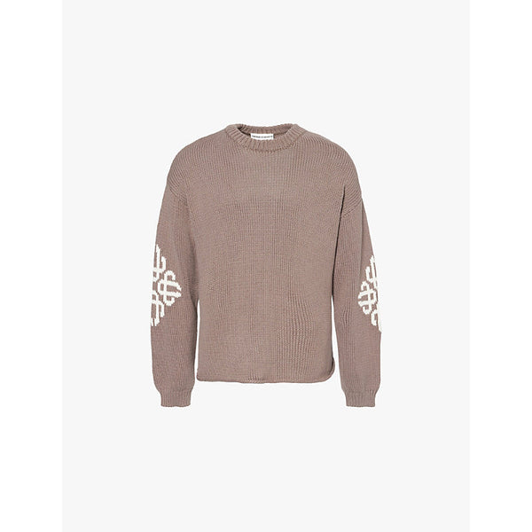 Mens The Couture Club Chunky emblem cotton-knitted jumper