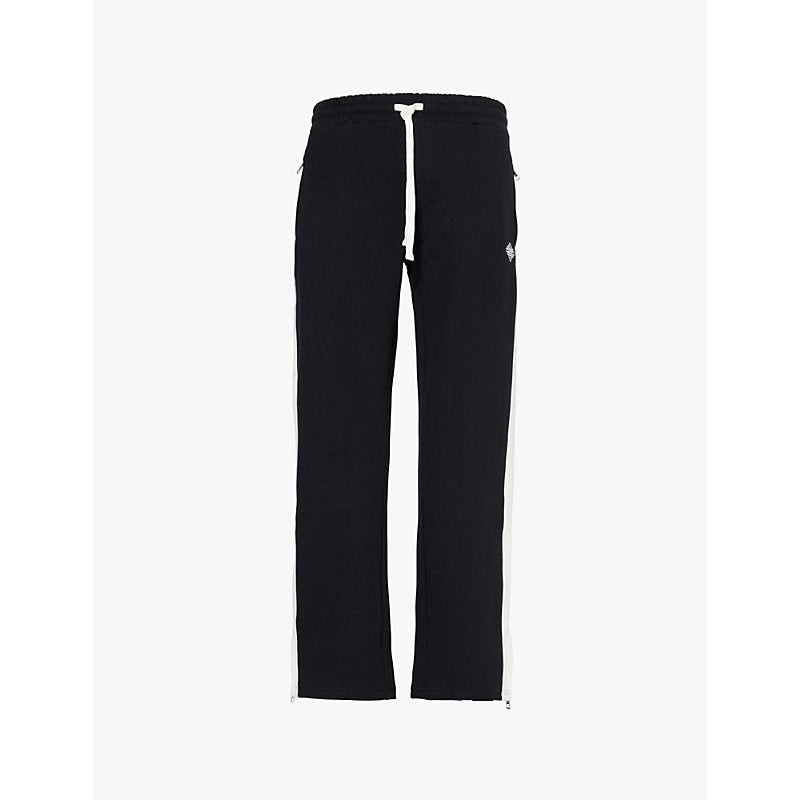 Mens The Couture Club Emblem Side Panel split-hem straight-leg regular-fit cotton-jersey jogging bottoms