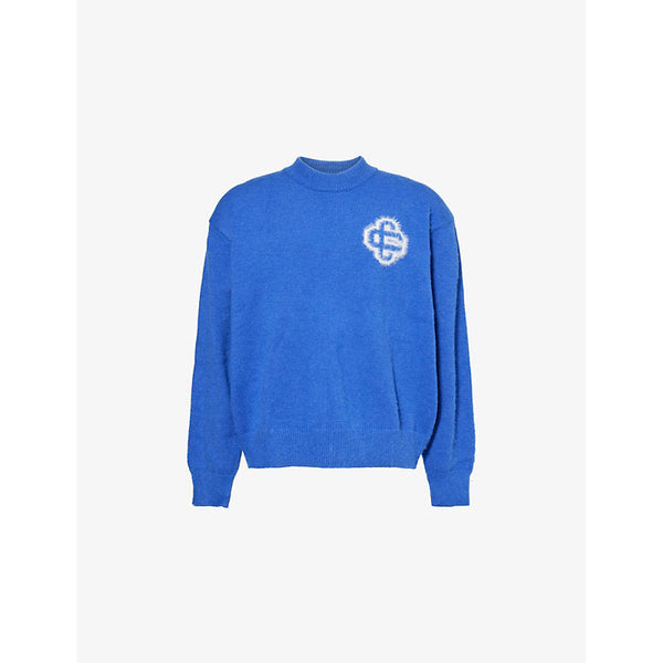 The Couture Club Fluffy Emblem regular-fit stretch-knit jumper