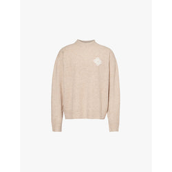 Mens The Couture Club Fluffy brand-emblem relaxed-fit knitted jumper