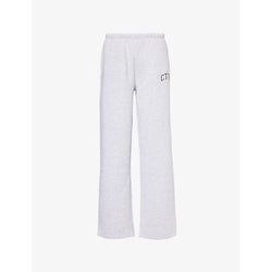 Womens The Couture Club Wide-leg mid-rise cotton-blend jogging bottoms