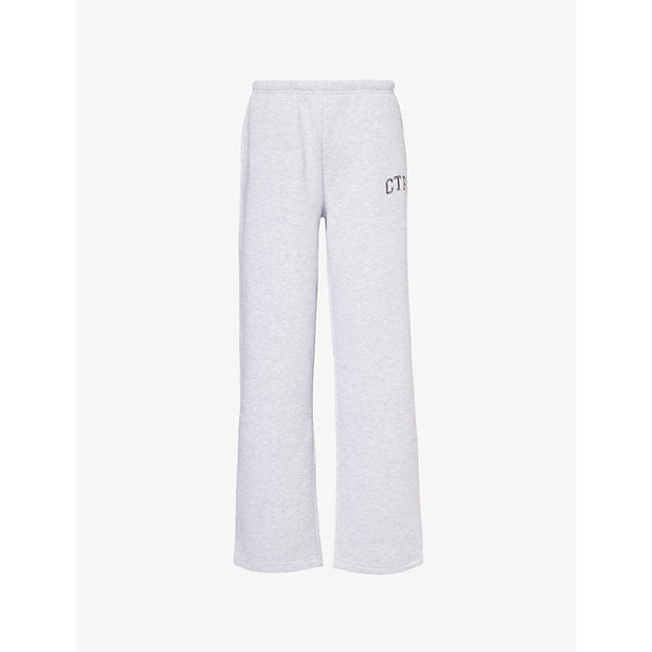 Womens The Couture Club Wide-leg mid-rise cotton-blend jogging bottoms