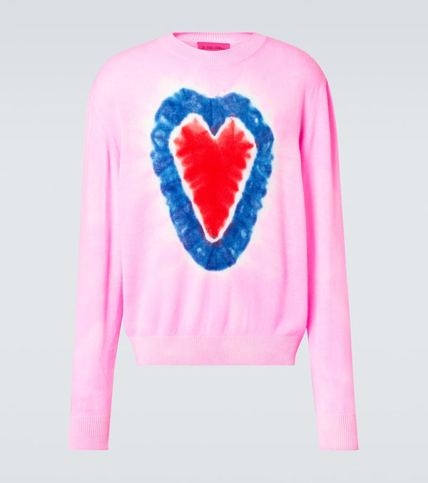 The Elder Statesman Heart Dye cashmere sweater