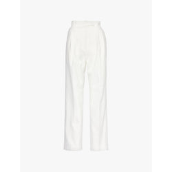 Womens The Frankie Shop Bea straight-leg mid-rise stretch-woven trousers