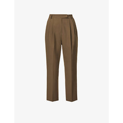 Womens The Frankie Shop Bea tapered high-rise stretch-crepe trousers