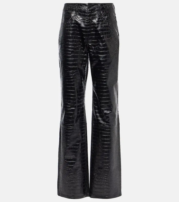 The Frankie Shop Bonnie croc-effect faux leather pants | LYBSTORE