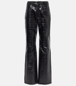 The Frankie Shop Bonnie croc-effect faux leather pants