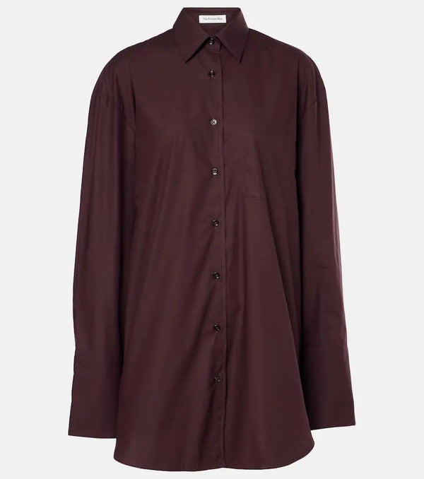 The Frankie Shop Helen oversized cotton poplin shirt | LYBSTORE