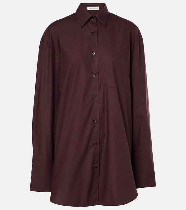 The Frankie Shop Helen oversized cotton poplin shirt