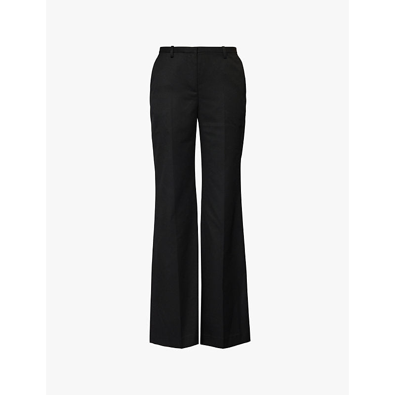 Womens The Frankie Shop Lyra flared-leg twill trousers