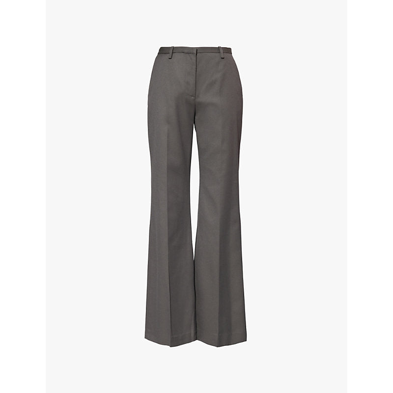 Womens The Frankie Shop Lyra flared-leg twill trousers