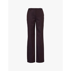 Womens The Frankie Shop Lyra flared-leg twill trousers