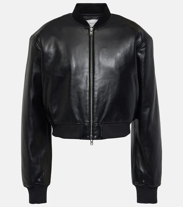 The Frankie Shop Micky faux leather bomber jacket | LYBSTORE